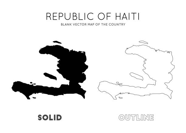 ilustrações, clipart, desenhos animados e ícones de mapa do haiti. - haiti