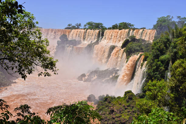 istock Several jumps in Iguazu falls. 1218453073
