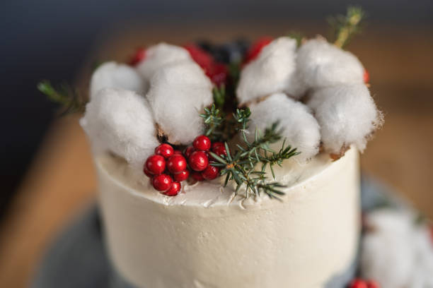istock grey winter  wedding birthday cake 1218453787