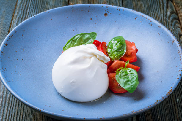 istock Salad with buratta cheese 1218455045