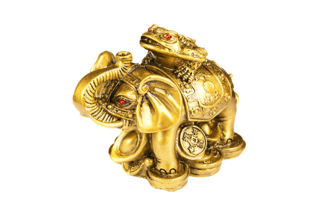 istock statuette Buddha gold elephant. isolated on white background 1218456851