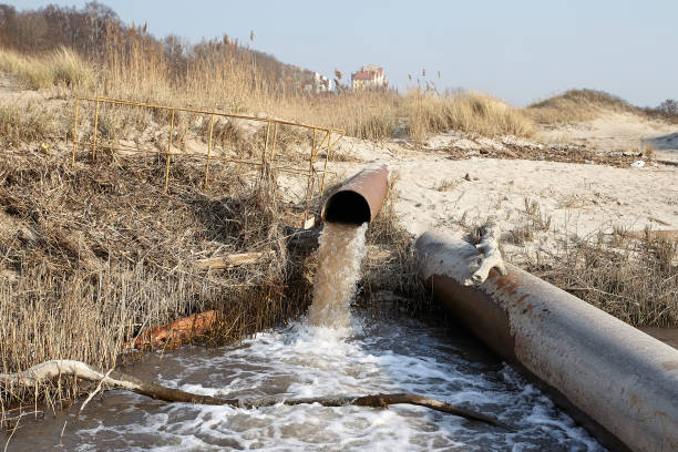 Discharge of waste. Ecology. Environmental pollution.