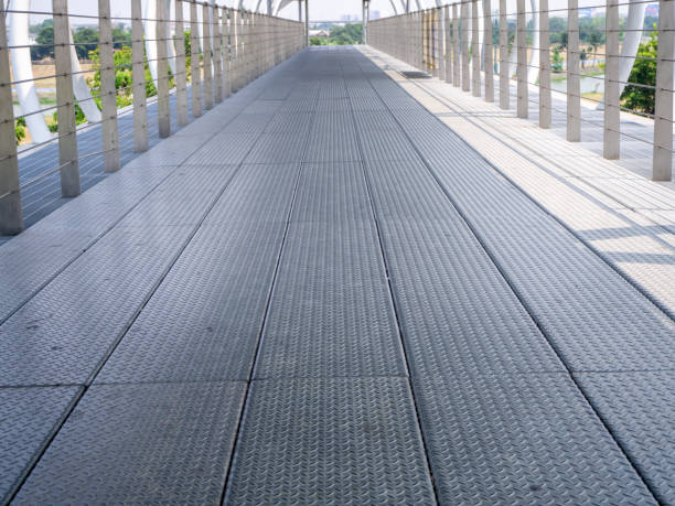 istock Street Bridge. Its a modern pedestrian bridge 1218472034