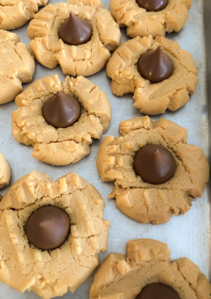 istock Peanut Butter Cookies With Chocolates 1218475709