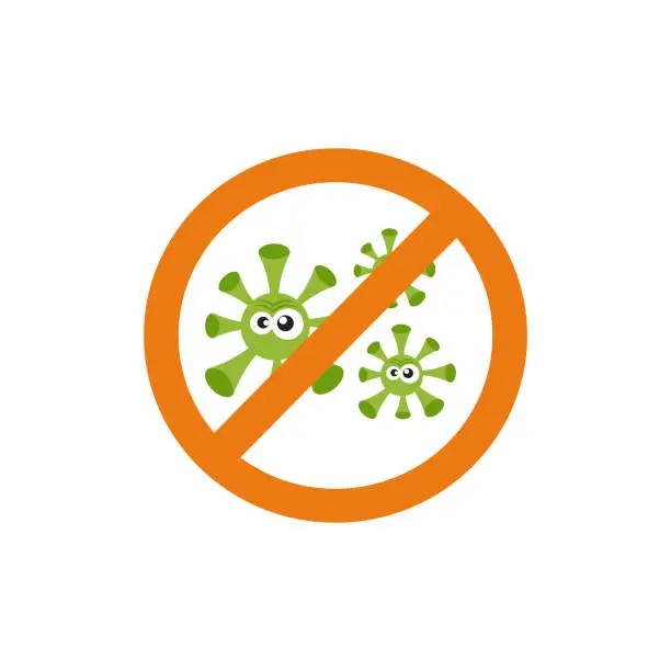 Vector illustration of Bacteria vector icon. microorganisme disease causing illustration symbol. corona virus logo vector.