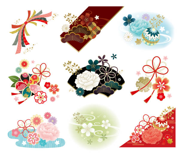日本の装飾 - 結び目 イラスト点のイラスト素材／クリップアート素材／マンガ素材／アイコン素材