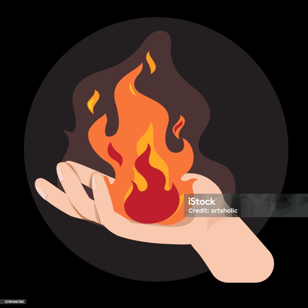 Tumblr Hand Fire Fire In Hand Stock Illustration - Download Image Now - Art, Close-up ...