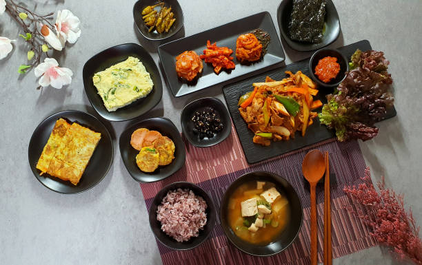 Korean homemade meal  and traditional dishes