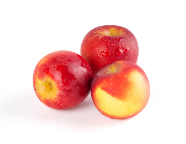 Fresh New Zealand rocket apple isolated on white background.