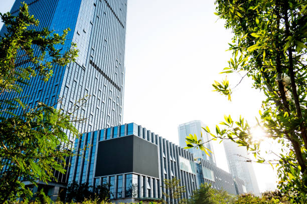 istock An electronic billboard outside the building 1218492405