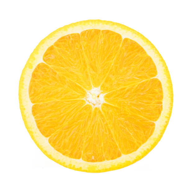 istock Overhead view Fresh Australia orange isolated on white background. 1218496357