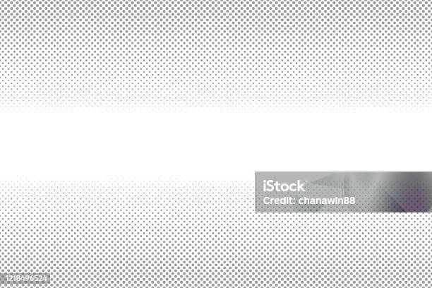 White And Gray Halftone Background Abstract Dotted Background Fade Gray Dot From Big To Small Dot Stock Photo - Download Image Now