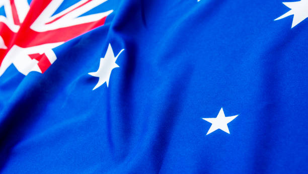 istock Close up of Australian flag 1218500593