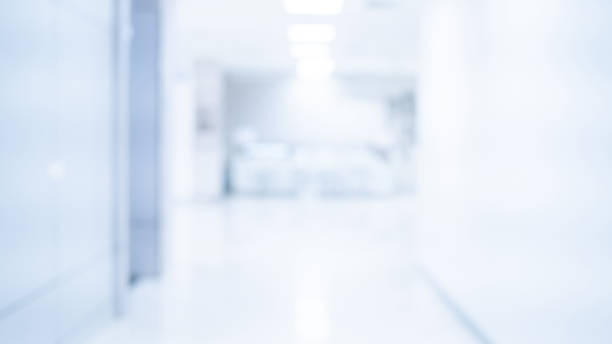 istock Blurred luxury hospital interior background 1218502052