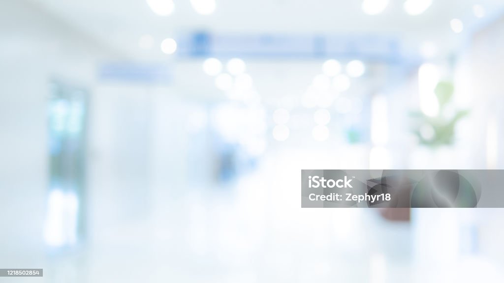 Vage achtergrond van het luxe ziekenhuisbinnenland - Royalty-free Achtergrond - Thema Stockfoto
