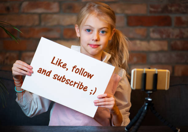 istock Girl making video blog at home 1218503265