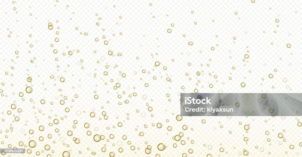 Soda bubbels, champagne, water of zuurstof lucht fizz - Royalty-free Bel - Vloeistof vectorkunst