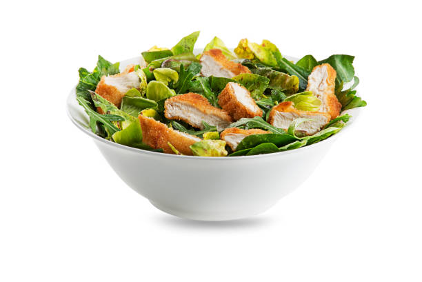 istock Green salad with crispy fried chicken 1218504264