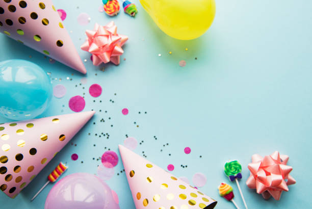 istock Happy birthday or party background 1218509154