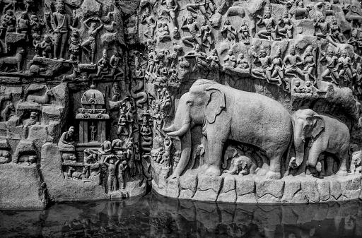 Arjuna Penance a monument located in Mamallapuram aka Mahabalipuram