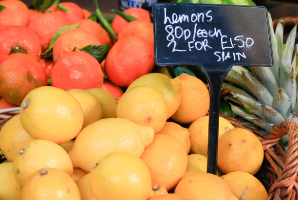 Lemons in Borough Market, London