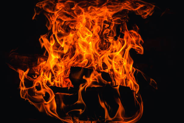 istock flames in the furnace. 1218515986