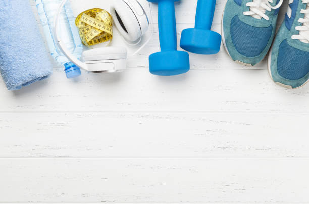 istock Fitness equipment for workout 1218520301