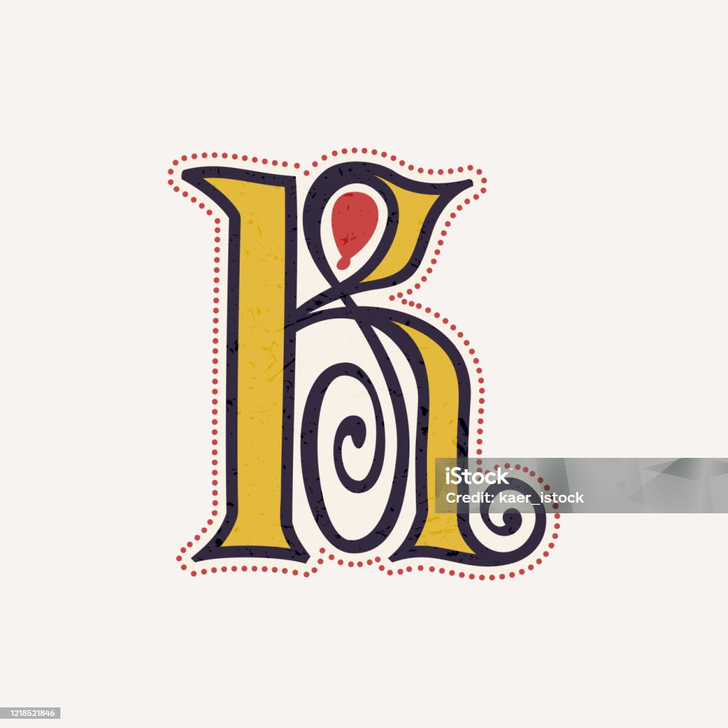 K Letter Logo In True Celtic Knotspiral Style Stock Illustration ...