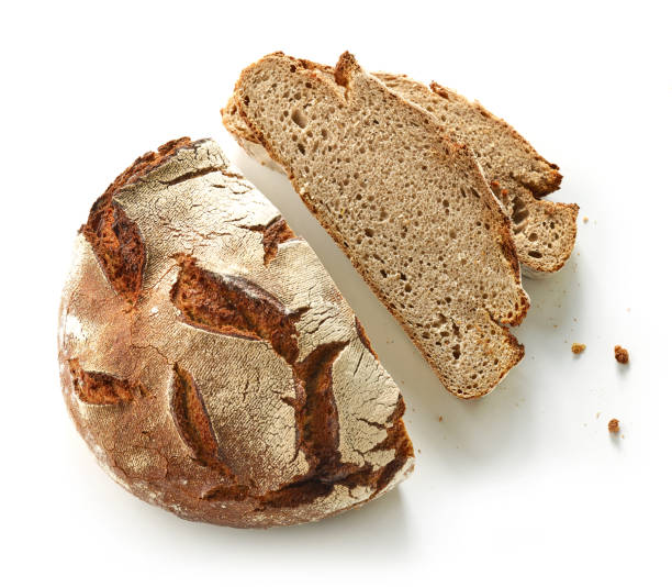 pain tranché fraîchement cuit - country bread photos et images de collection