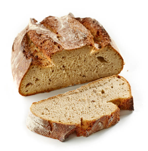 свежеиспеченный нарезанный хлеб - country bread стоковые фото и изображения