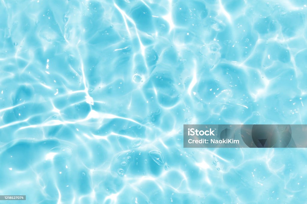 summer blue water wave abstract or natural bubble texture background summer blue water wave abstract or pure natural bubble texture background Water Stock Photo