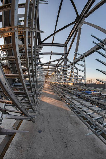 istock New cable trestle with many shelves for electric lines 1218529381