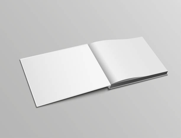 istock Vector realistic mockup pages of open book, landscape orientation in hardback. 1218530527