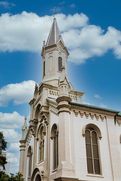 istock Old Stone Church on Nice Sky 1218534695