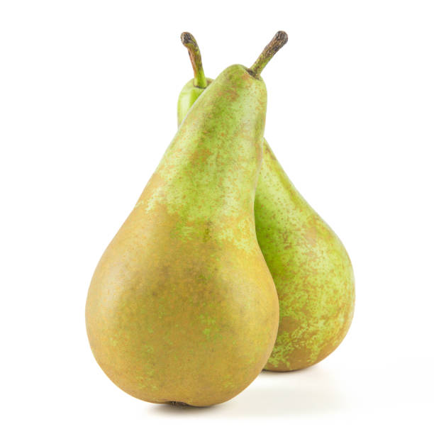 istock Fresh green pear isolated on white background. 1218538145