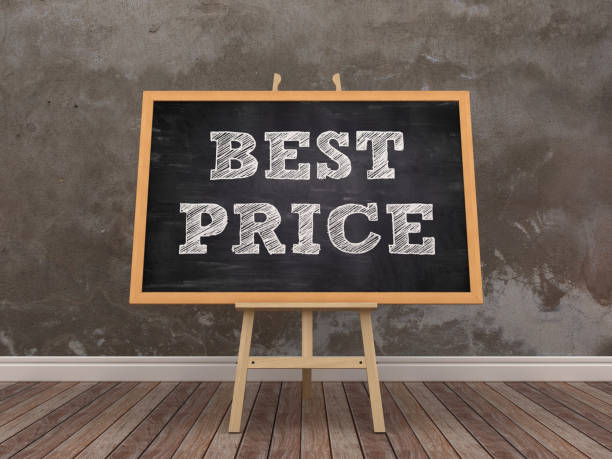 istock Easel with BEST PRICE Phrase on Chalkboard Frame - 3D Rendering 1218539067
