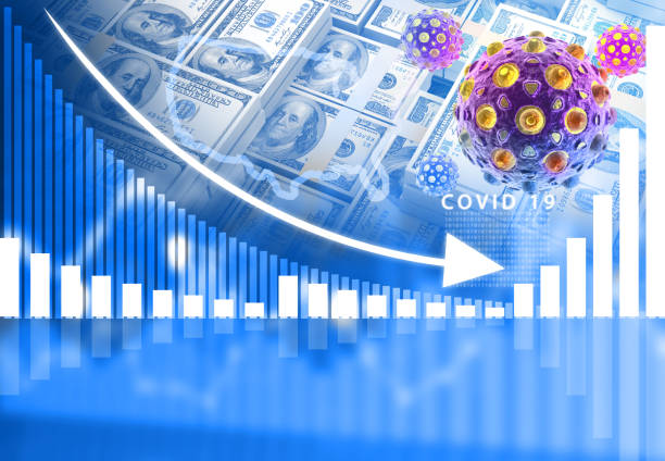istock Financial crisis chart. coronavirus affecting economy 1218540936