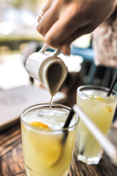 a glass of handmade lemonade