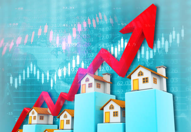 istock Real estate market analysis. Growth graph 1218541353