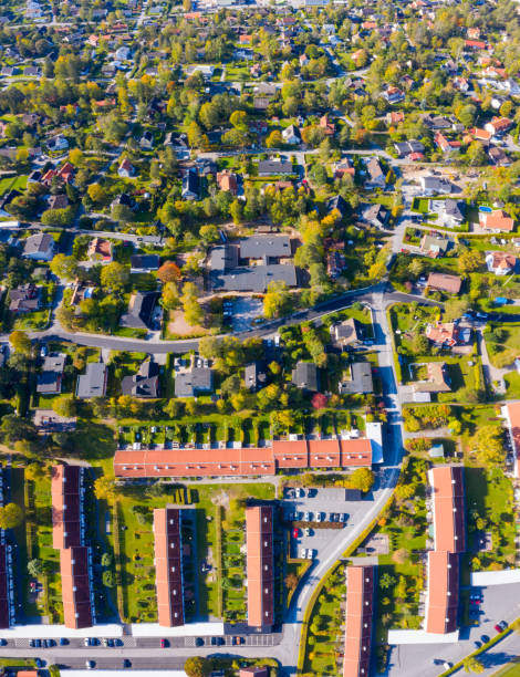istock Aerial view of villa area 1218541397