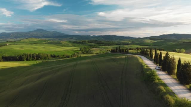 Beautiful landscape in Tuscany, Italy. Aerial view