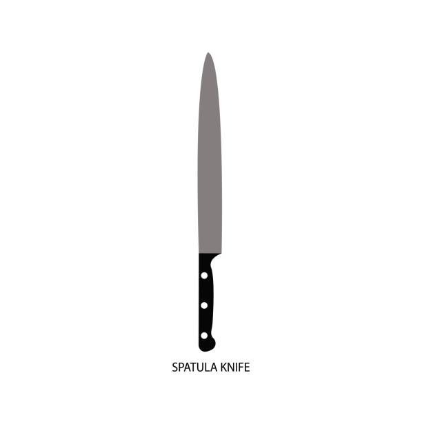 Print Spatula knife icon on the white background. Vector illustration knif stock illustrations