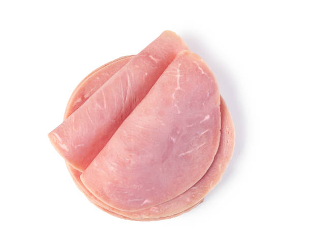 istock pork ham slices on white background 1218556260