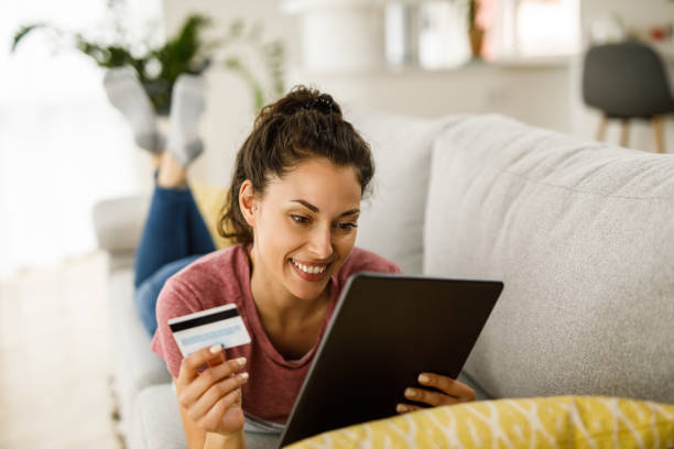 istock Stay at home and pay the easy way 1218560235
