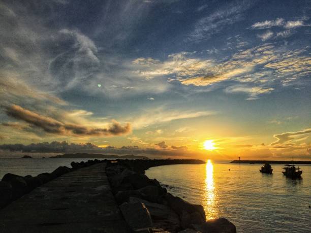 istock A view of the sunrise accompanied by gloomy clouds 1218561337