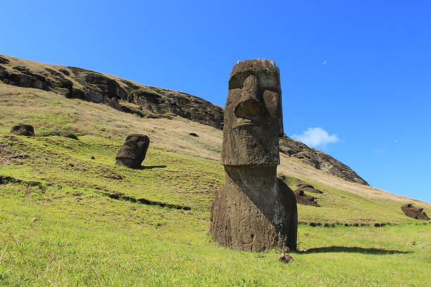 istock Moai statue in Ranu Raraku. Easter Island 1218562287