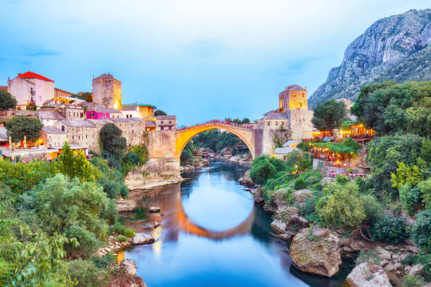 istock Famos Mostar bridge 1218562415