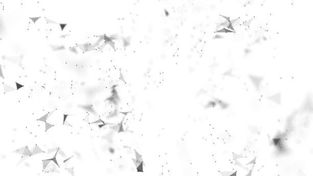 istock Constellation of grey line segments on the white background. 1218566074