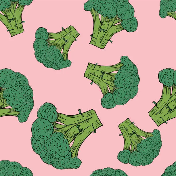 Vector illustration of Hand Drawn Vegetable Seamless Pattern