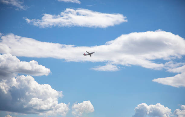 istock Beautiful summer blue sky and cumulus clouds background 1218568161